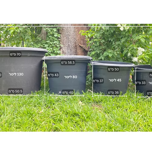 מיכל פלסטיק שחור